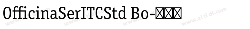 OfficinaSerITCStd Bo字体转换